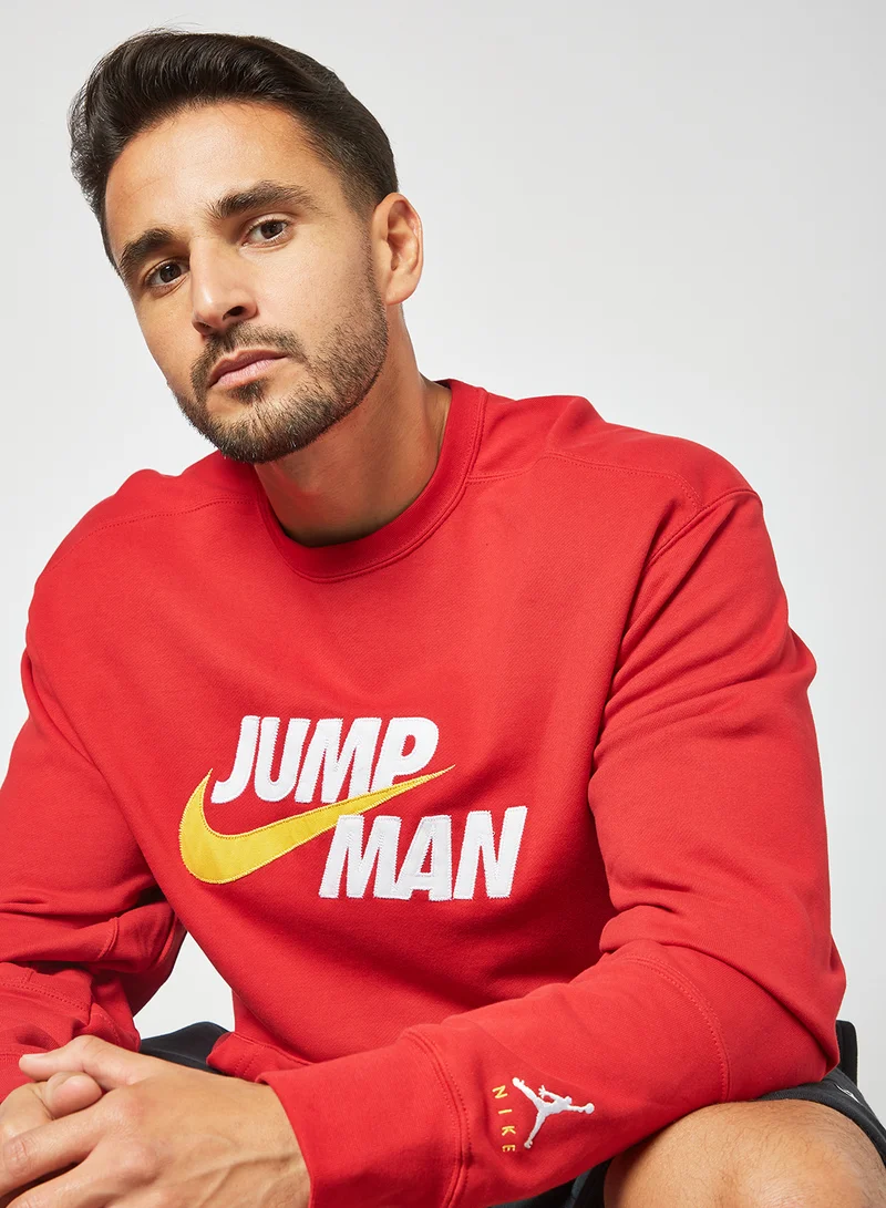 Jordan Logo Detail Sweatshirt Red