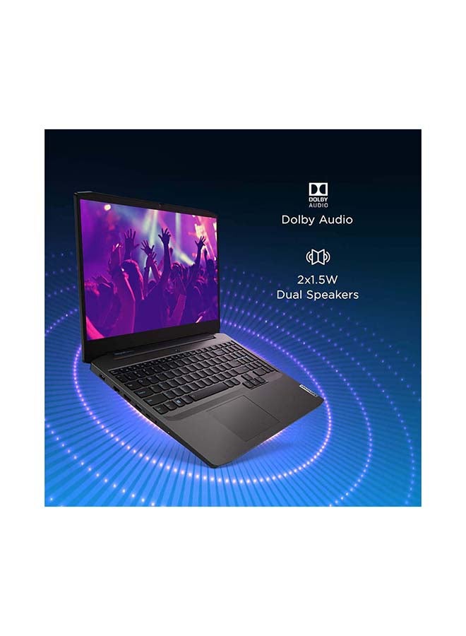 IdeaPad Gaming 3 Laptop With 15.6-Inch Full HD Display, Core i5-10300H Processer/8GB RAM/256GB SSD/4GB Nvidia GeForce GTX 1650Ti Graphics Card/DOS (Without Windows)/International Version English/Arabic Onyx Black