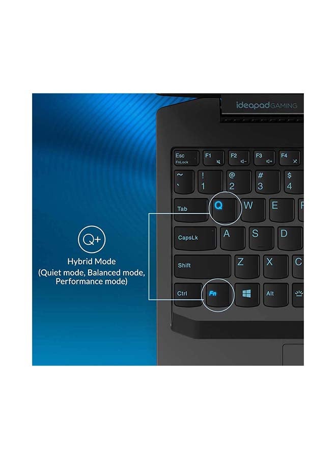 IdeaPad Gaming 3 Laptop With 15.6-Inch Full HD Display, Core i5-10300H Processer/8GB RAM/256GB SSD/4GB Nvidia GeForce GTX 1650Ti Graphics Card/DOS (Without Windows)/International Version English/Arabic Onyx Black