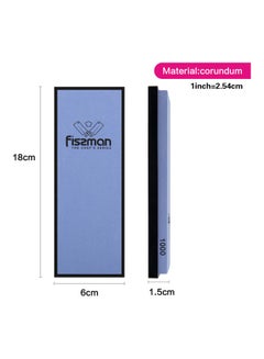 Fissman Whetstone With Silicone Base 1000 Grit Blue/Black 18cm  - Image 2