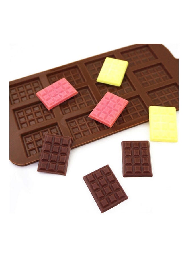 12 Grids Silicone Chocolate Cake Pudding Mold Kitchen Baking DIY Tools Accessory Brown 22.6X10.5X0.5cm  - Image 2