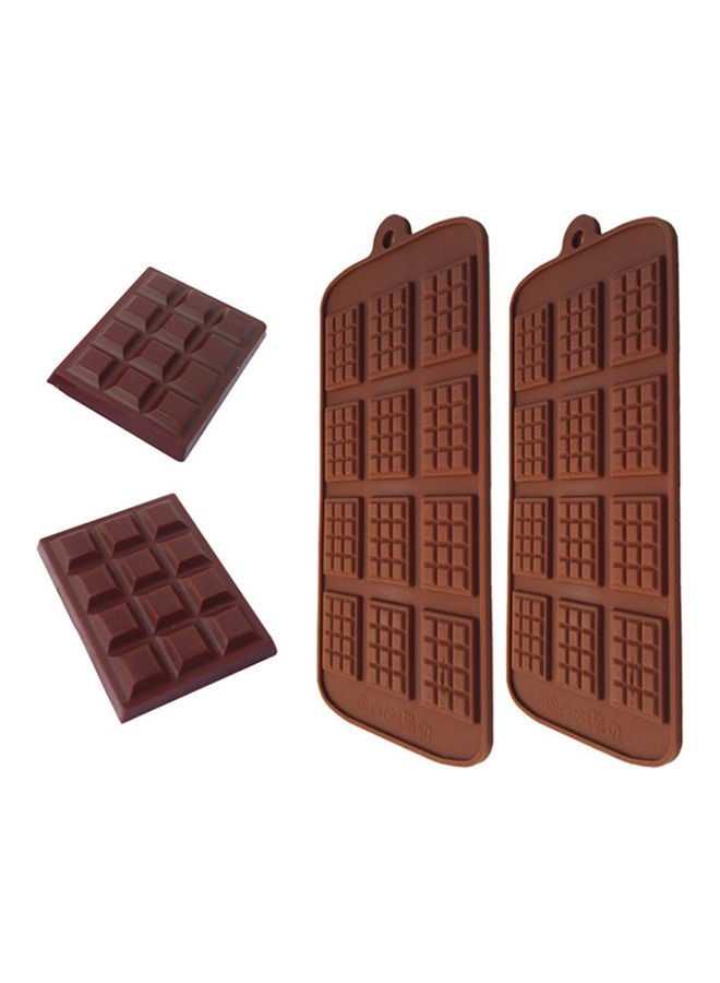 12 Grids Silicone Chocolate Cake Pudding Mold Kitchen Baking DIY Tools Accessory Brown 22.6X10.5X0.5cm  - Image 4