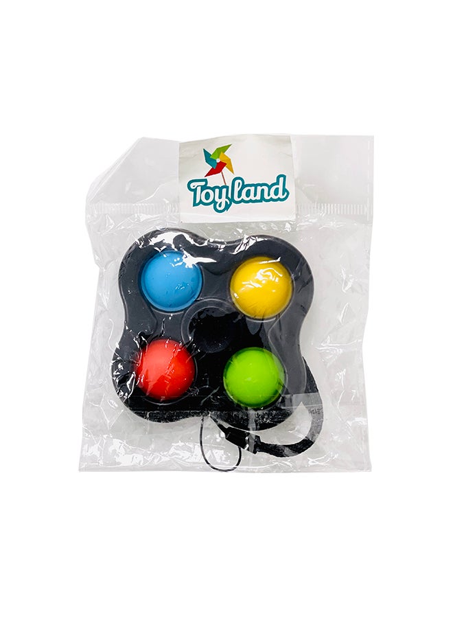 Toyland - Push Pop Mini Keychain Finger Spinner Fidget Toy Assorted 7cm - Image 1