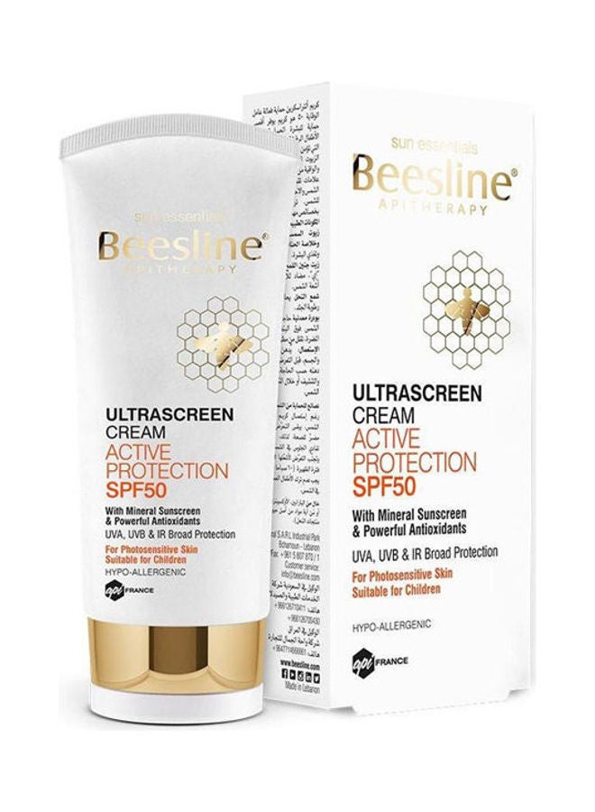 Beesline Ultrascreen Cream Active Protection Spf 50 White 60ml 