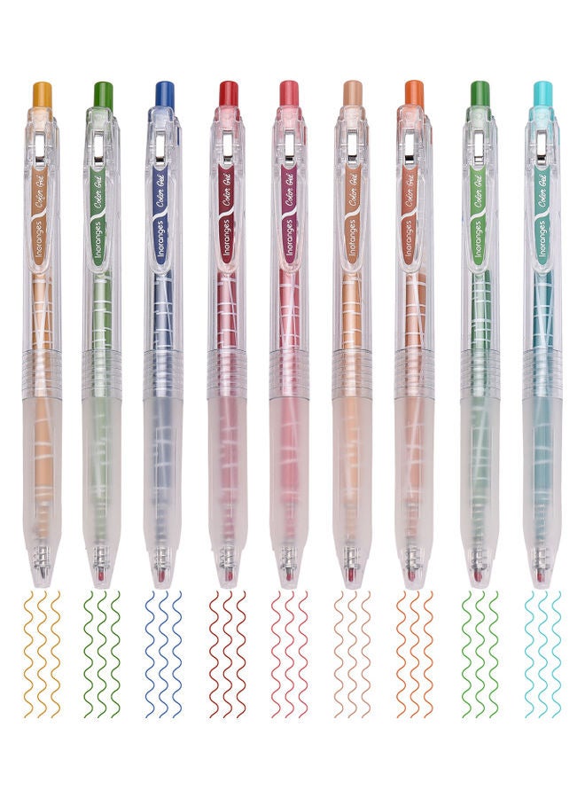 9-Piece Gel Pens Set Multicolour - Image 1