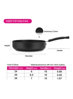 Reina Series Aluminum Deep Frying Pan With Non-Stick Coating And Induction Bottom Black 24cm - v1629979168/N50479800A_4