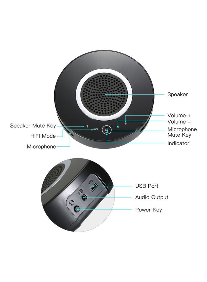 Omnidirectional Conference Microphone Black - Image 4