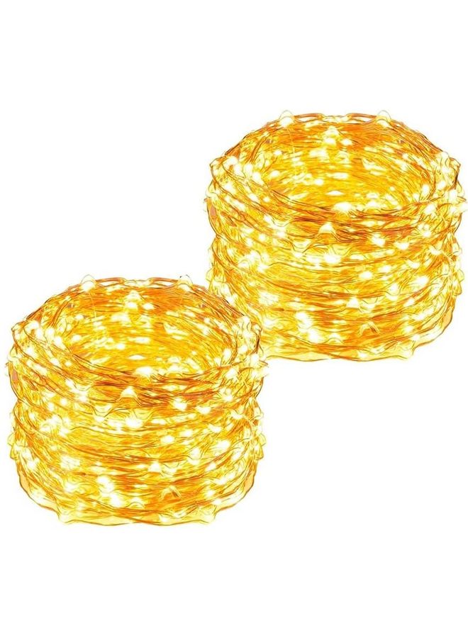 2-Piece Decorative Battery Operated LED String Fairy Lights Gold 500cm - v1629980211/N50485061A_1