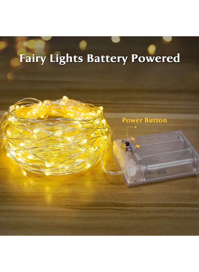 2-Piece Decorative Battery Operated LED String Fairy Lights Gold 500cm - v1629980211/N50485061A_2