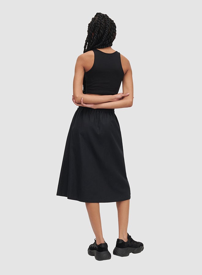 Reserved - Button Down Skirt Black - Image 1