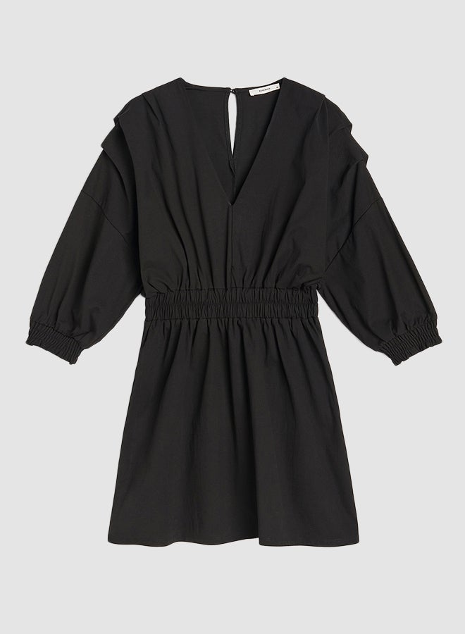 Reserved Keyhole Mini Dress Black - Image 3