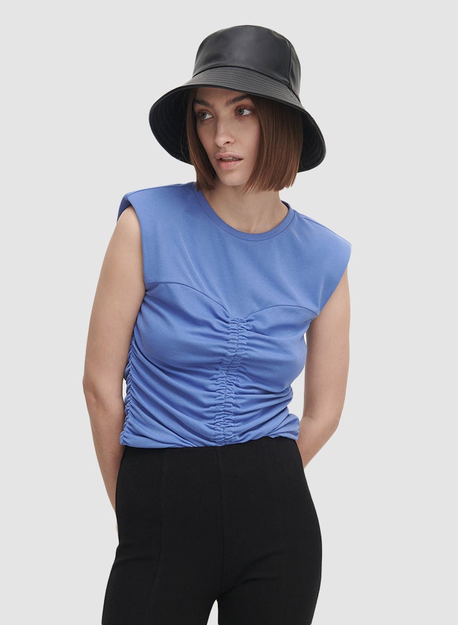 Reserved - Ruched Top Blue - Image 1
