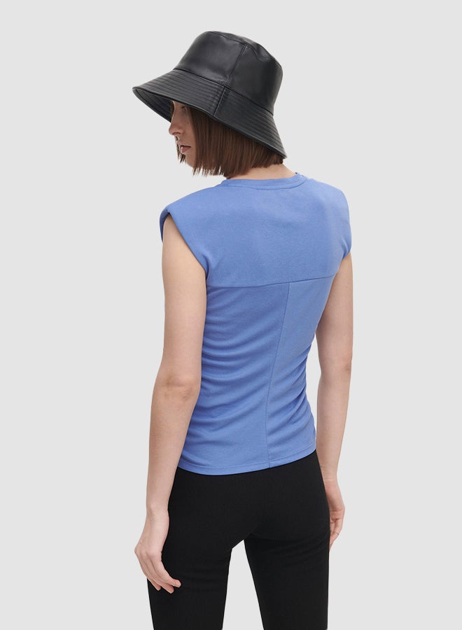 Reserved - Ruched Top Blue - Image 1