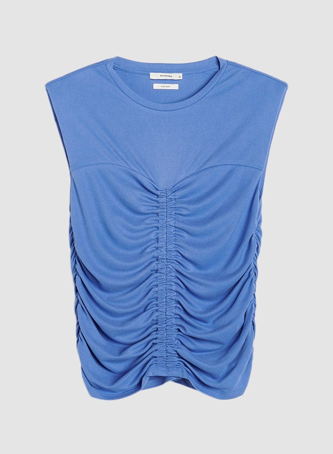 Reserved - Ruched Top Blue - Image 1