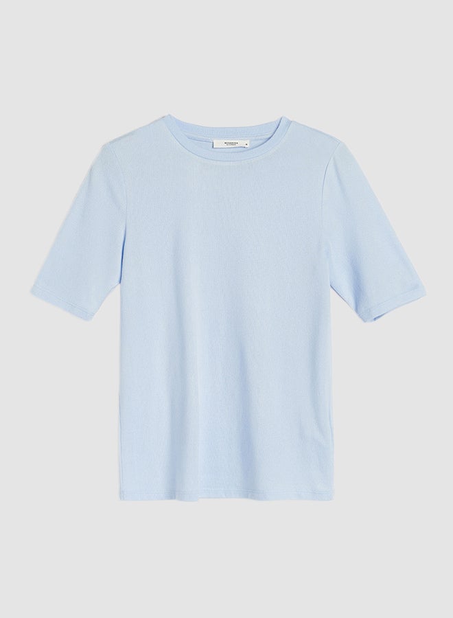 Crew Neck Top Light Blue