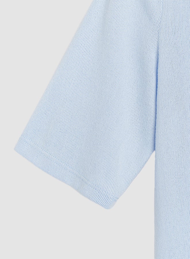 Crew Neck Top Light Blue