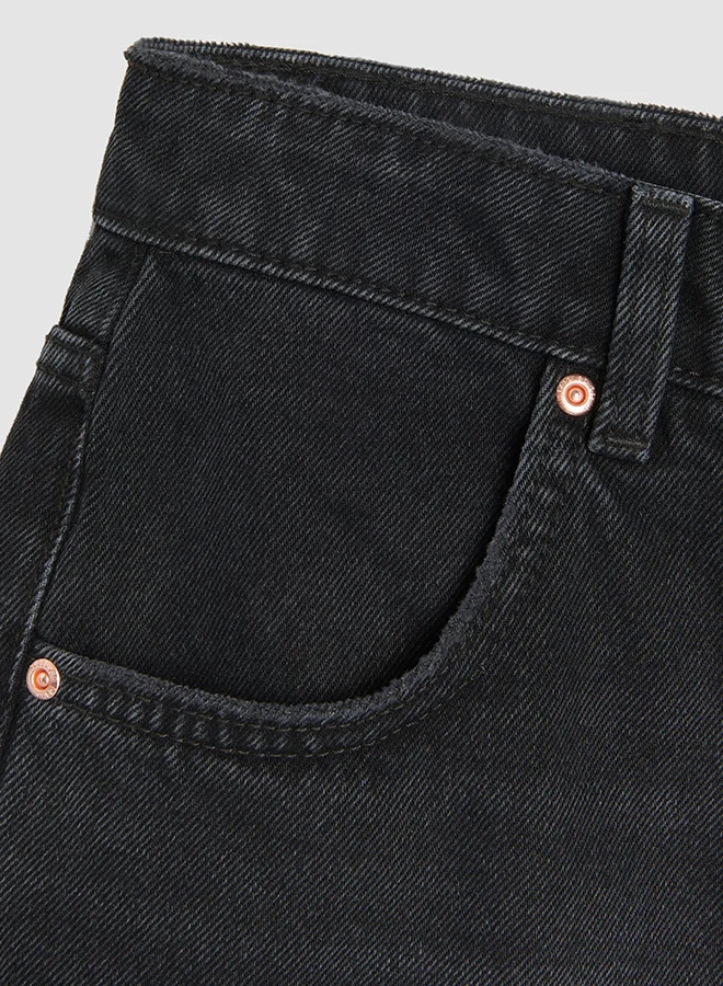 Reserved Ripped Detail Jeans Black
