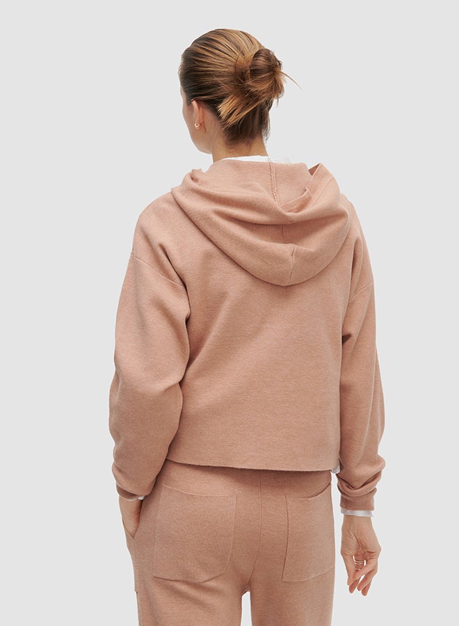 Long Sleeve Hoodie Beige