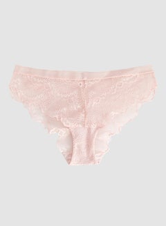 Lace Detail Briefs Pink