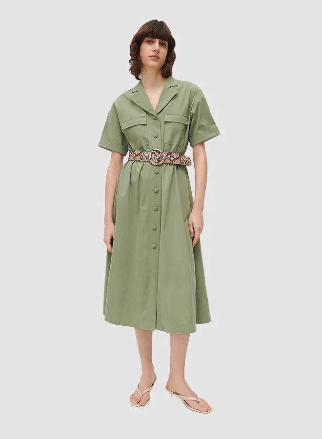 Reserved Belted Shirt Dress | Best Price KSA
