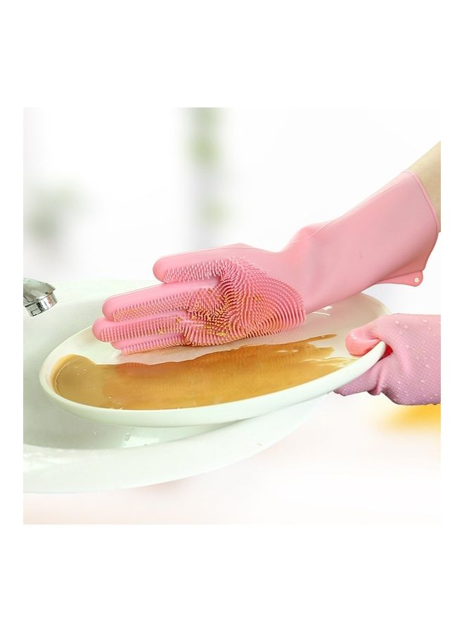 Dish Washing Gloves Pink - Image 2