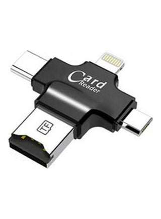 4 In 1 Micro Usb, Ios, Type C Otg Micro Sd Tf Card Reader For Android And Ios Black - v1629983430/N50485907A_1