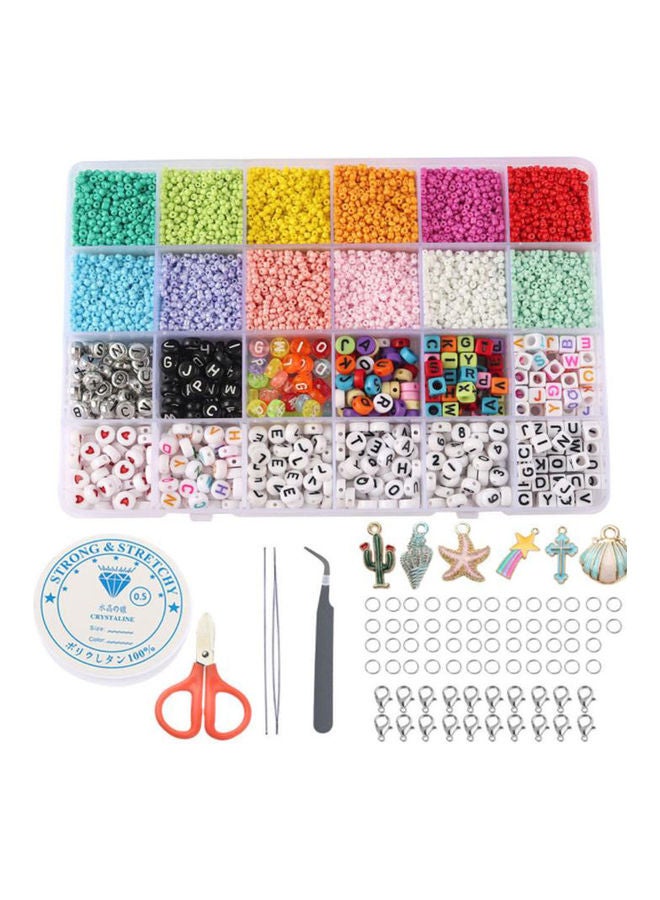 DIY Glass And Alphabet Bead Set