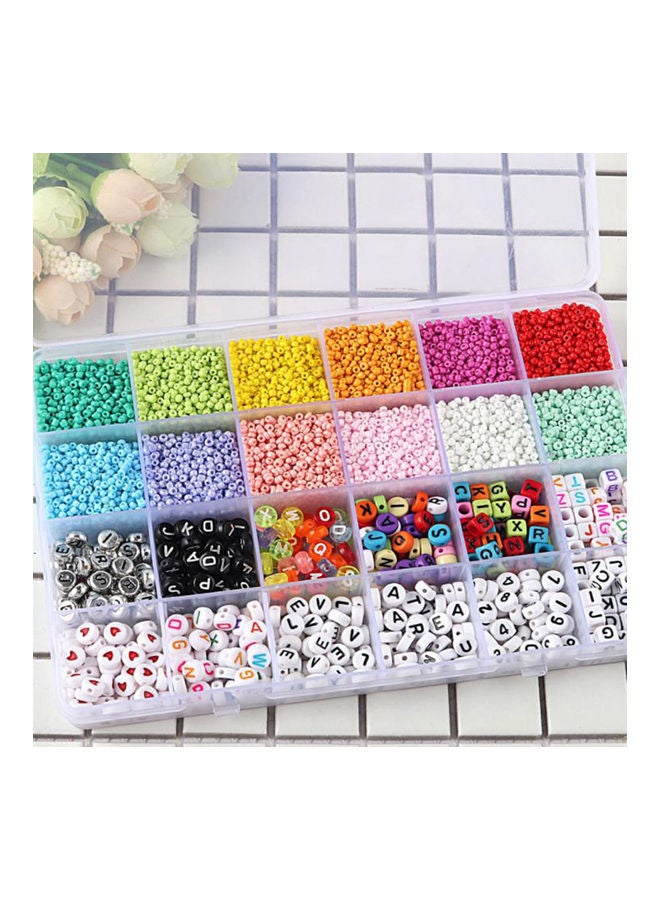 DIY Glass And Alphabet Bead Set