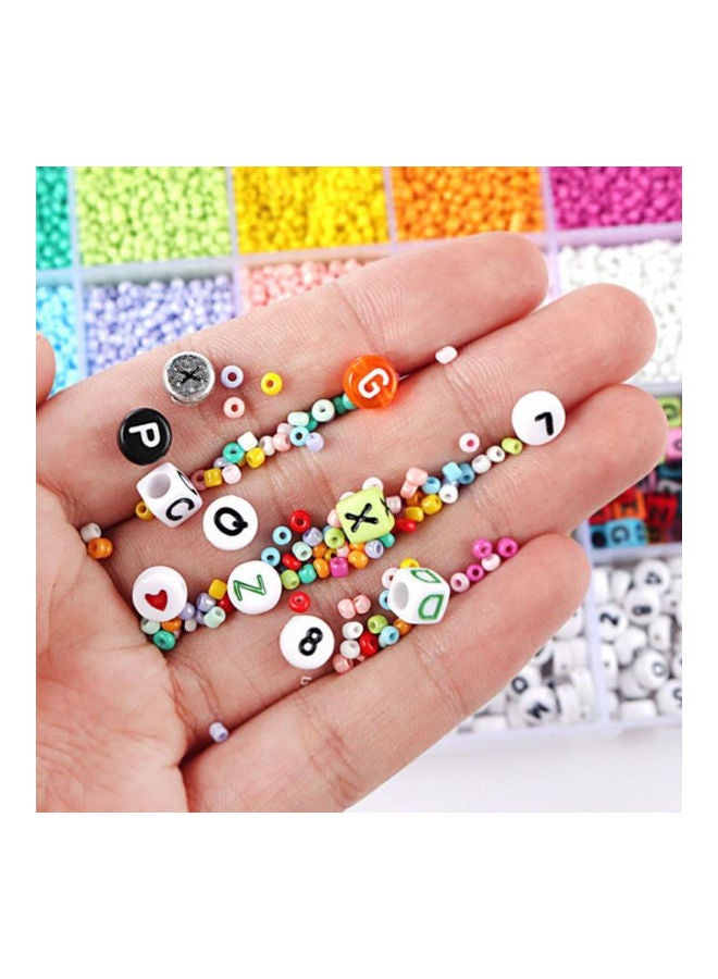 DIY Glass And Alphabet Bead Set