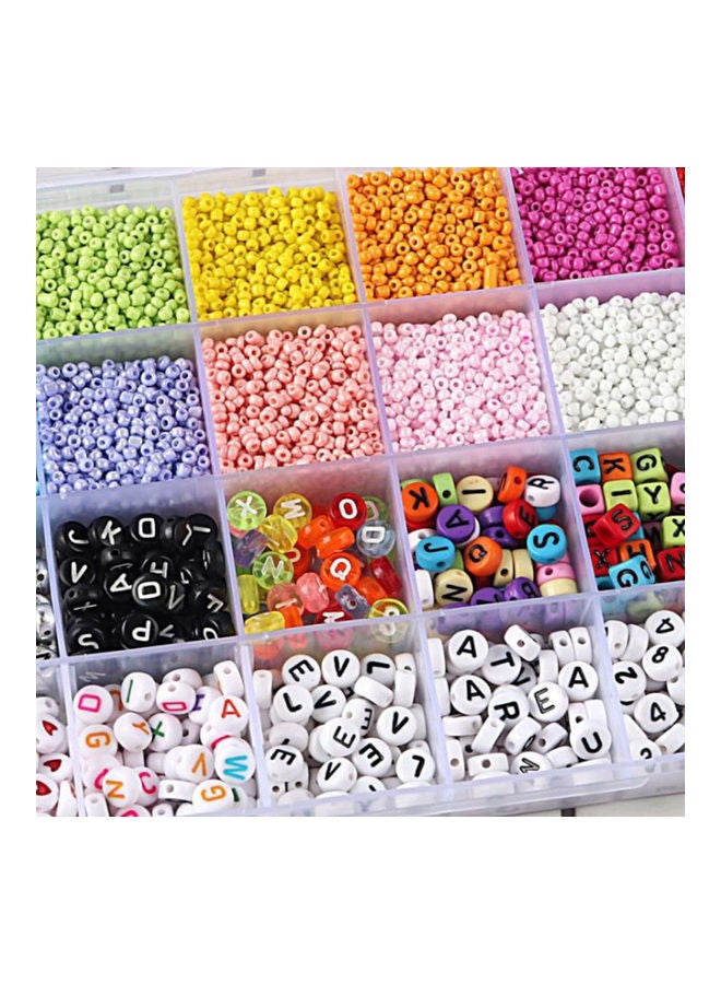 DIY Glass And Alphabet Bead Set