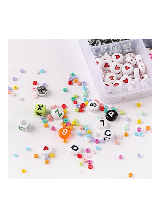 DIY Glass And Alphabet Bead Set