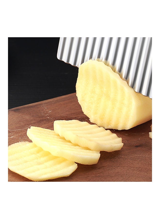 فيسمان قاطعة شرائح متموجة من الستانلس ستيل من سلسة زوندا فضي 20.5 x 8سم - Image 3