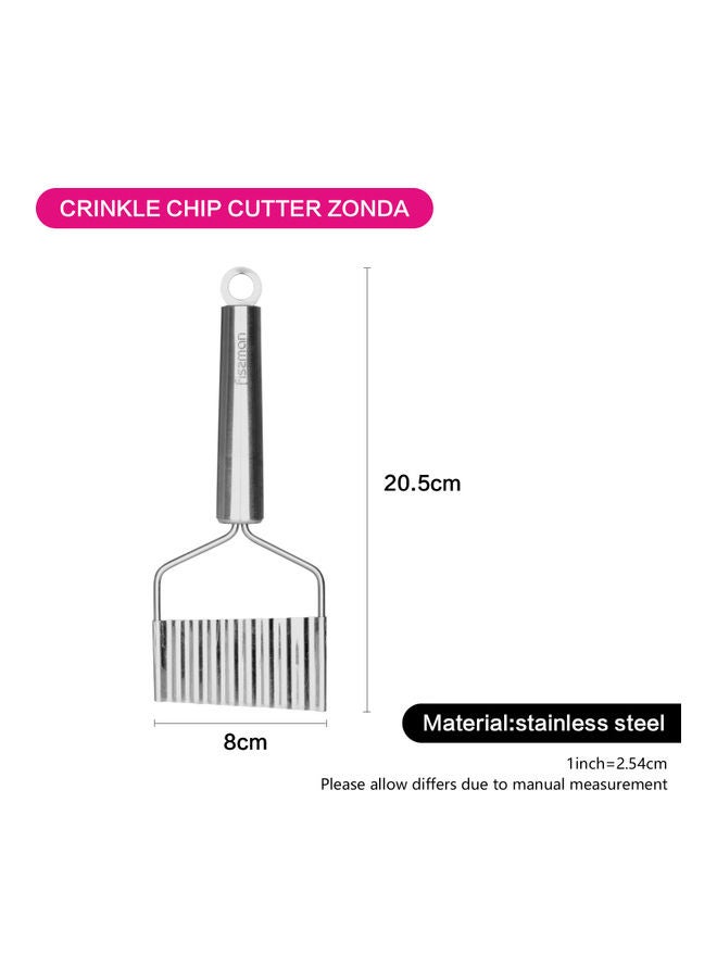 فيسمان قاطعة شرائح متموجة من الستانلس ستيل من سلسة زوندا فضي 20.5 x 8سم - Image 2