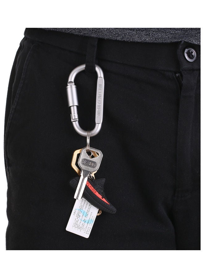 LIXADA Pack Of 9 Carabiner With Wire Ring 14x3x11cm  - Image 3