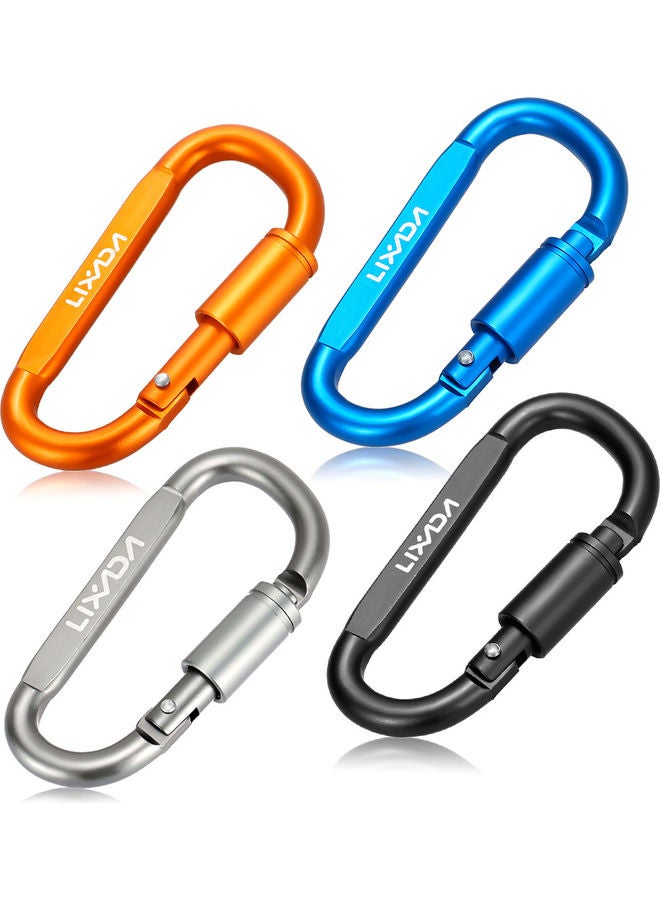 LIXADA Pack Of 9 Carabiner With Wire Ring 14x3x11cm  - Image 2