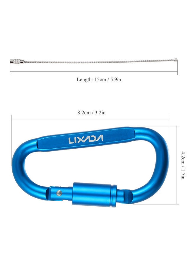 LIXADA Pack Of 9 Carabiner With Wire Ring 14x3x11cm  - Image 5