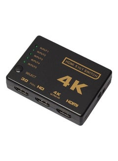 Hdmi Switch 5X1 Support Hdcp 1080P 5 In 1 Out Hdmi Switcher 4K -5 Port 4K Hdmi Auto Switcher Box Audio/Video Switcher Adapter Compatible With 4K Ultra Hd Resolution For Mac Pcs Xbox Tvs Black
