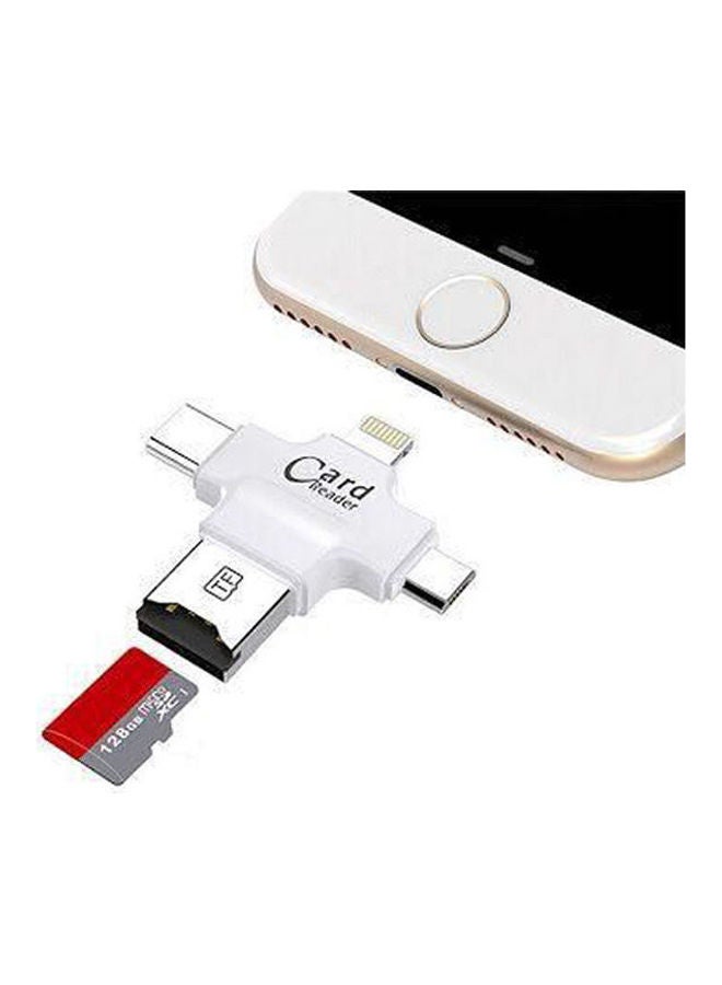 Generic Card Reader For Iphone, Samsung, Huawei & Htc White  - Image 1