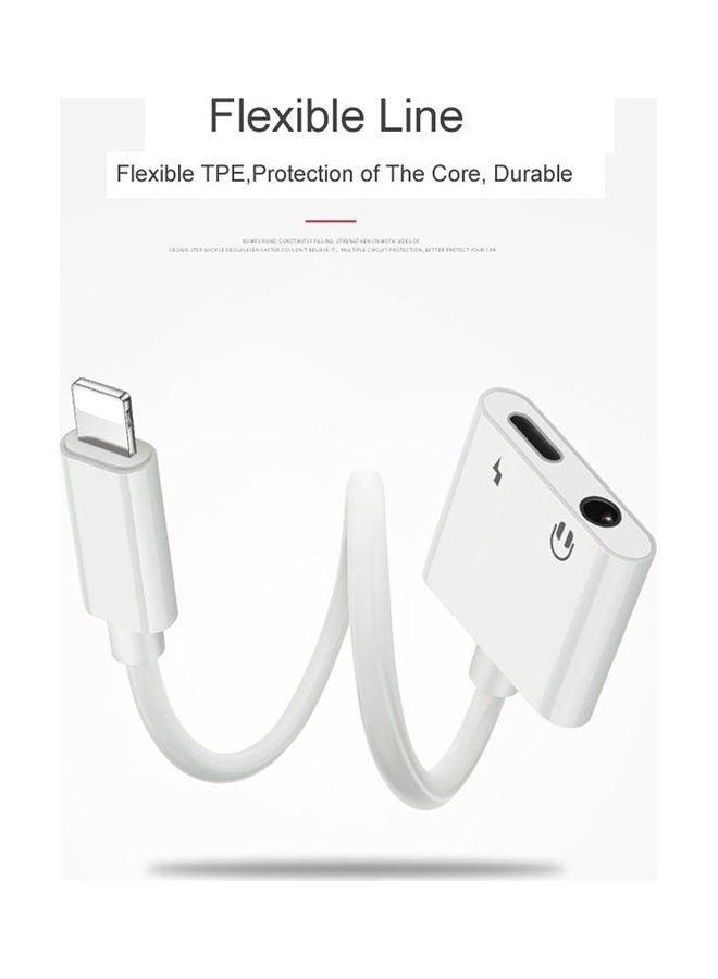 2 in 1 Smartphone Cable Adapter White - Image 2