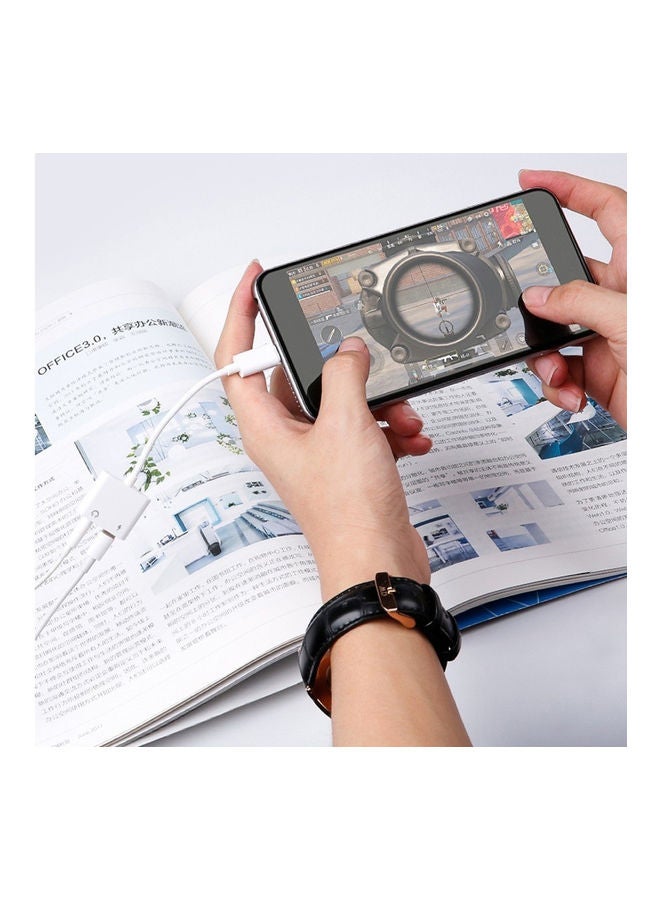 2 in 1 Smartphone Cable Adapter White - Image 4
