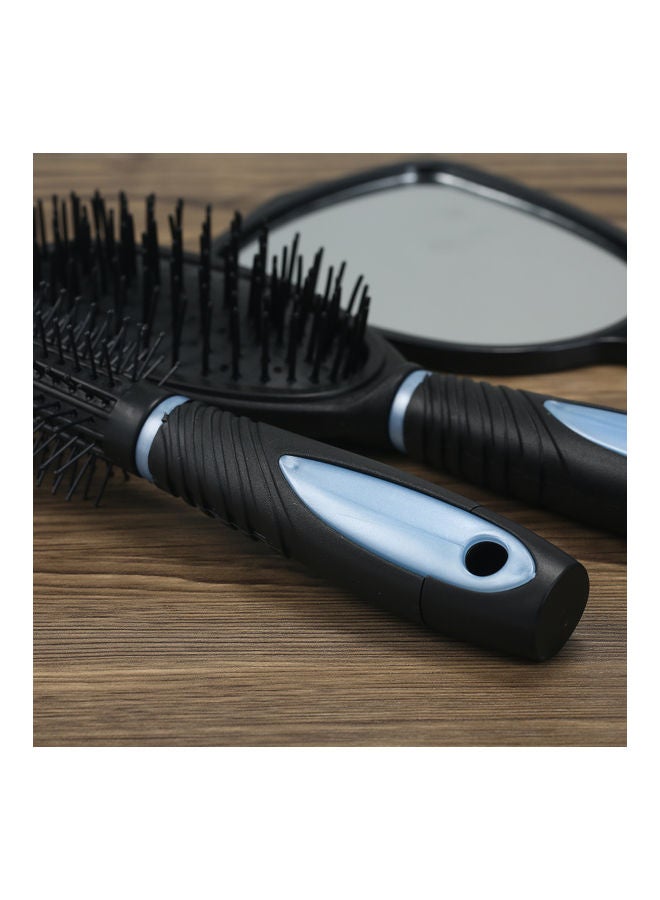 5-Piece Hair Combs With Storage Base Pink/Black