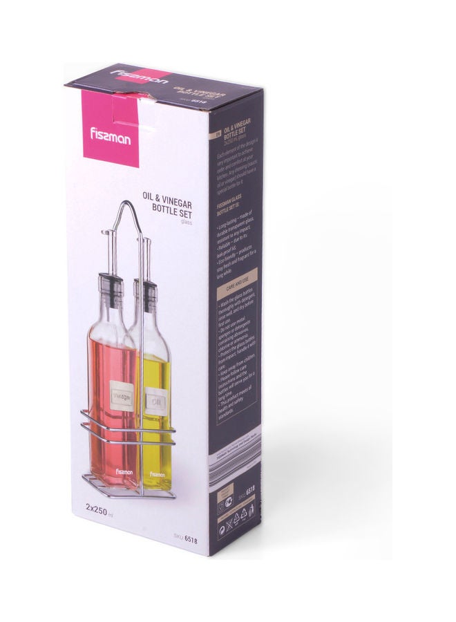Fissman Set of 2 Oil and Vinegar Bottle Multicolour 2 x 250meter - Image 4