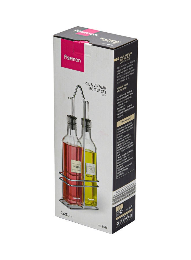 Fissman Set of 2 Oil and Vinegar Bottle Multicolour 2 x 250meter - Image 5