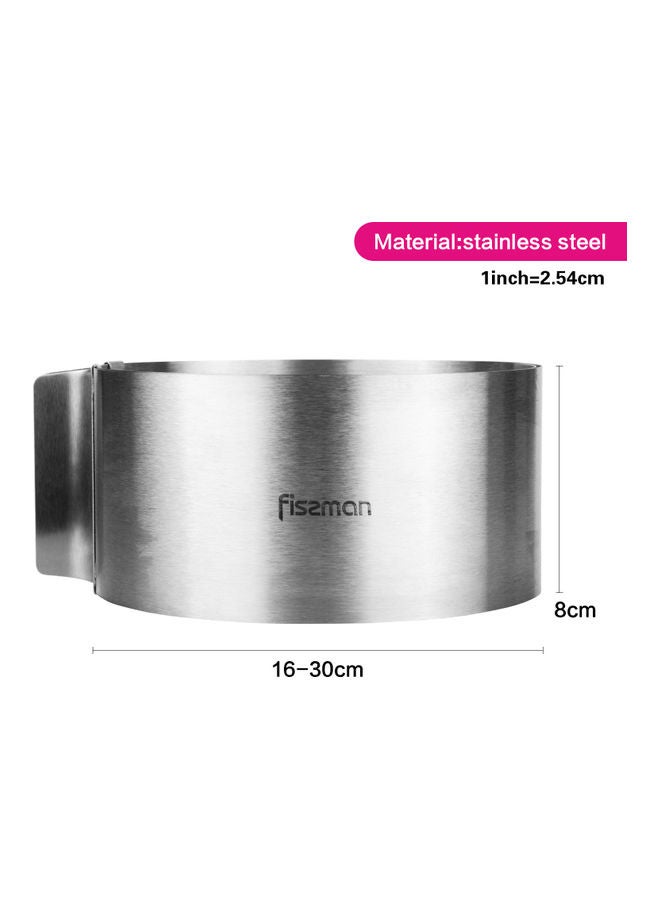 Fissman Stainless Steel Adjustable Dessert Ring Silver 16-30cm  - Image 2