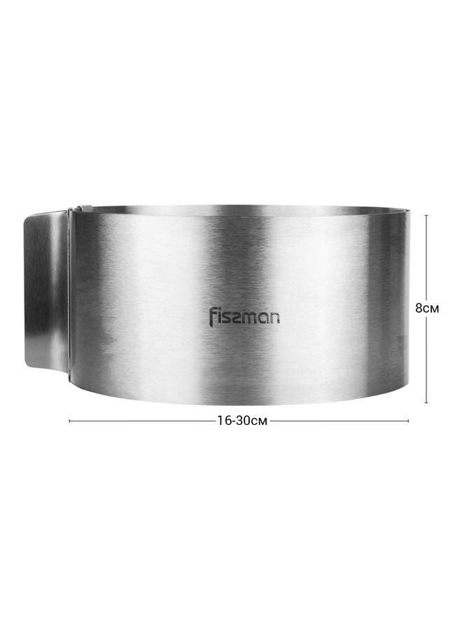 Fissman Stainless Steel Adjustable Dessert Ring Silver 16-30cm  - Image 4