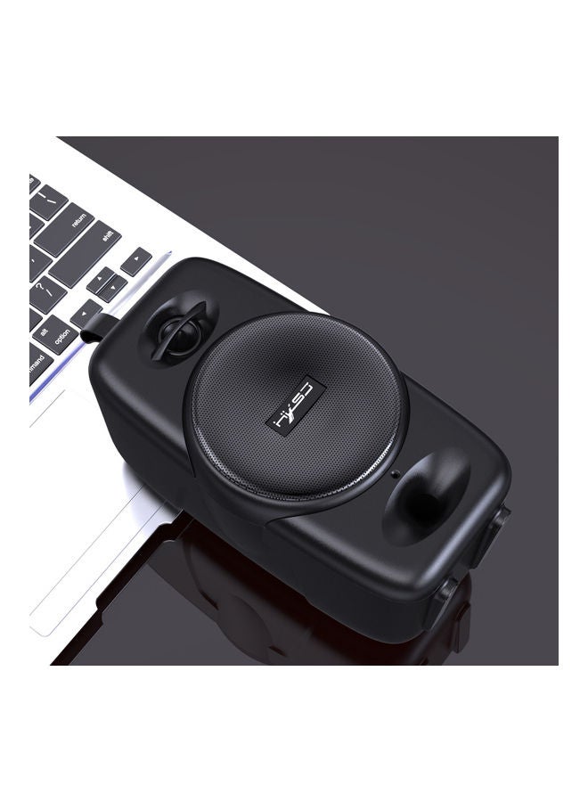 HXSJ - Q8 Desktop Wireless 5.0 Portable Speaker TWS Connection V9288_P Black - Image 1