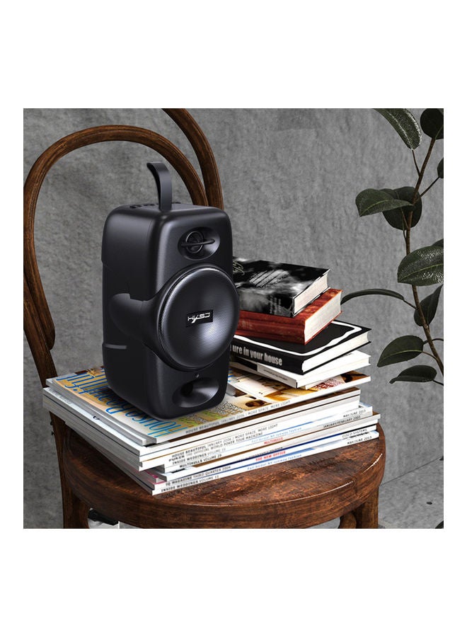 HXSJ - Q8 Desktop Wireless 5.0 Portable Speaker TWS Connection V9288_P Black - Image 1