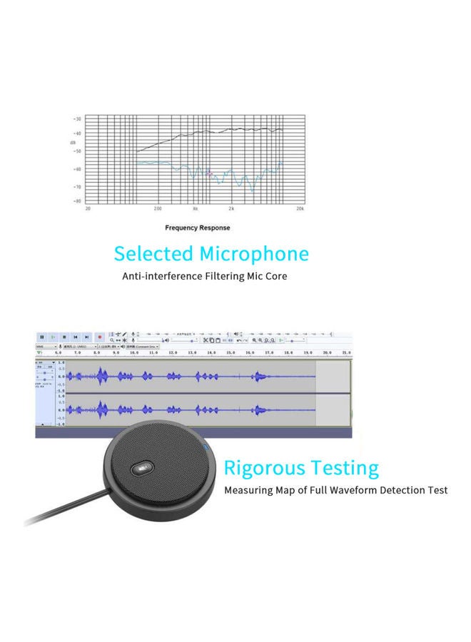 Omnidirectional Conference Microphone Black - Image 3