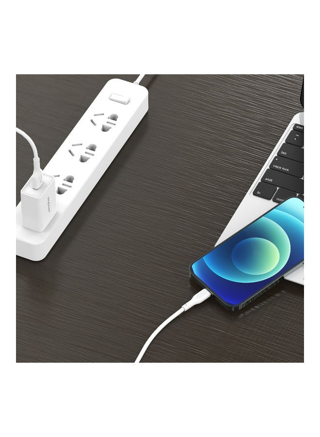 Wopow - Lightning To USB Fast Charging Cable White - Image 1