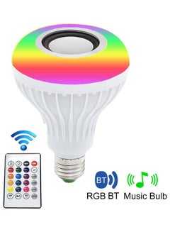 Generic 12W RGB Colorful Music LED Bulb With Remote Control White 14X10.00X10.00cm  - Image 4